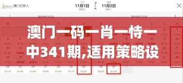 澳门一码一肖一恃一中341期,适用策略设计_W8.612