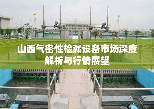 山西气密性检漏设备市场深度解析与行情展望