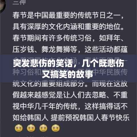突发悲伤的笑话,几个既悲伤又搞笑的故事