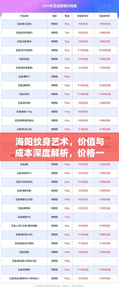 海阳纹身艺术,价值与成本深度解析,价格一览